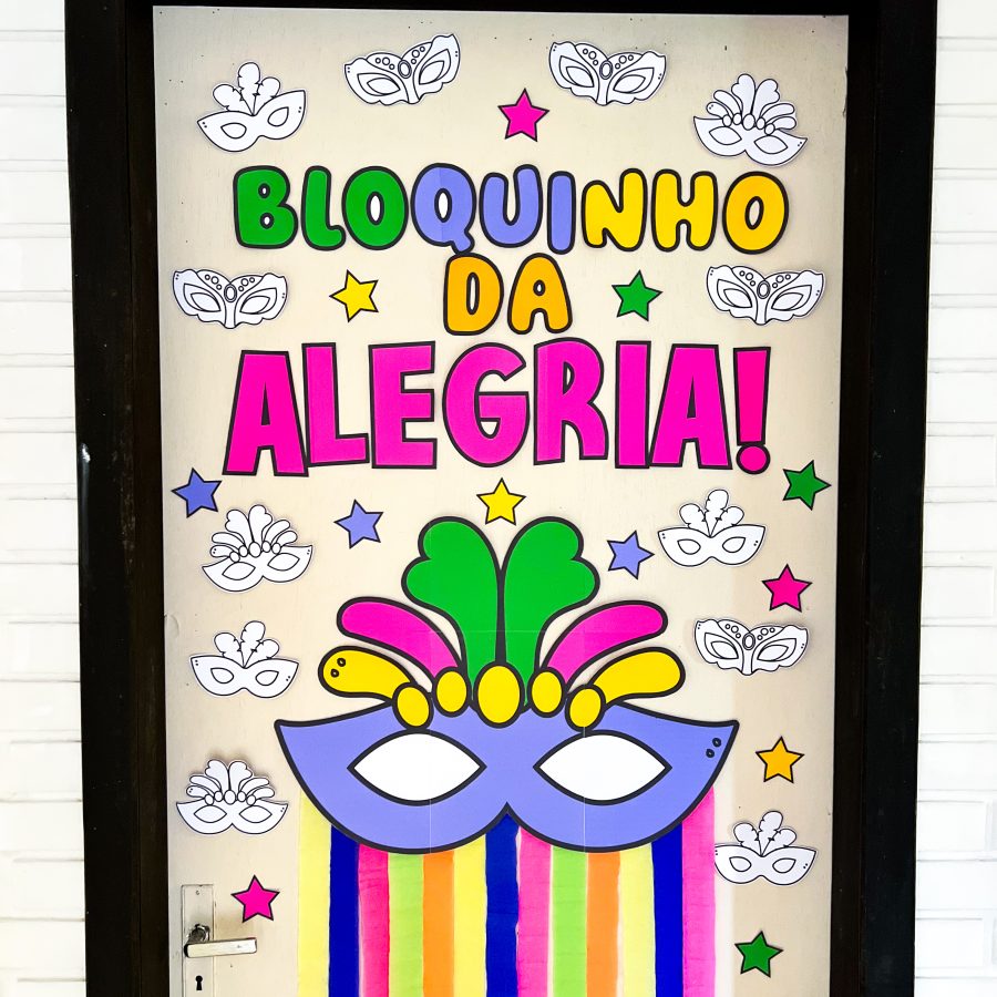 Decoração de Porta - Máscaras de Carnaval - Carnaval - Pedagogia de Ideias Decoração de Porta - Máscaras de Carnaval - Carnaval