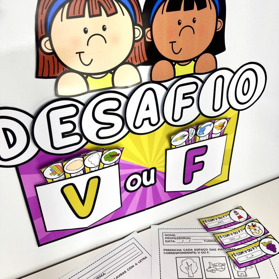 Desafio V ou F - Alfabetização - Pedagogia de Ideias Desafio V ou F - Alfabetização
