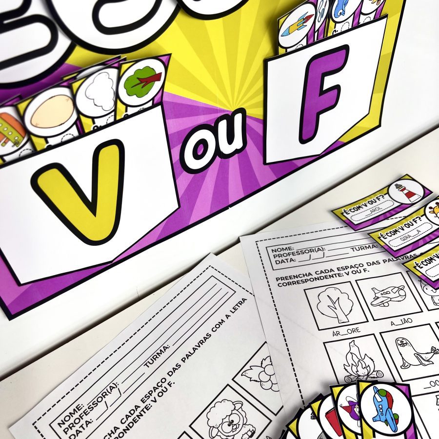 Desafio V ou F - Alfabetização - Pedagogia de Ideias Desafio V ou F - Alfabetização