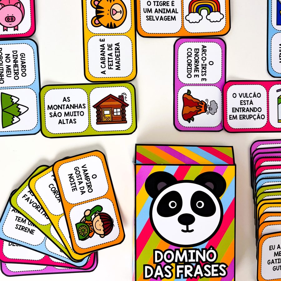 Dominó das Frases - Alfabetização - Pedagogia de Ideias Dominó das Frases - Alfabetização