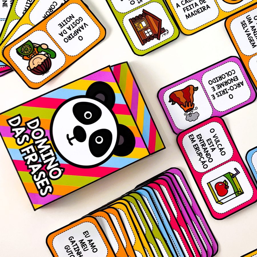 Dominó das Frases - Alfabetização - Pedagogia de Ideias Dominó das Frases - Alfabetização