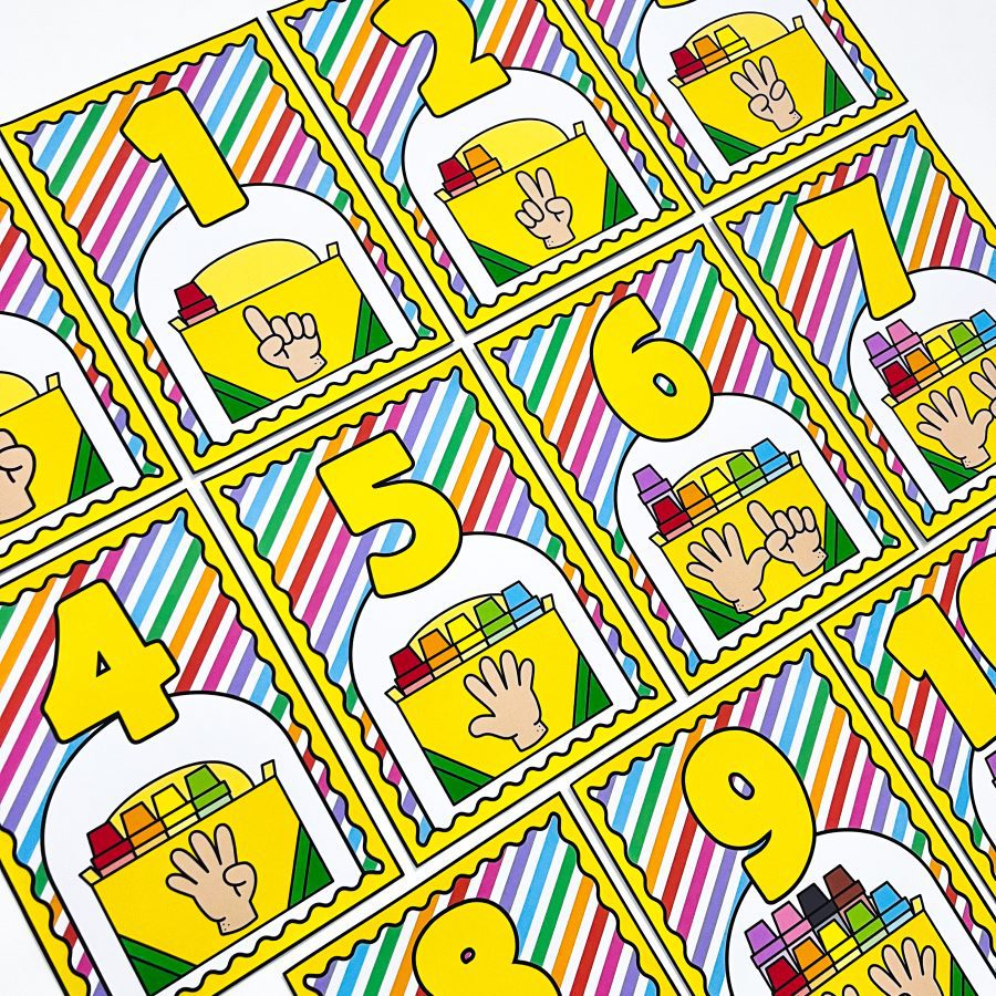 Numerais de Parede 0 a 10 – Giz de Cera - Apoio Visual - Pedagogia de Ideias Numerais de Parede 0 a 10 – Giz de Cera - Apoio Visual