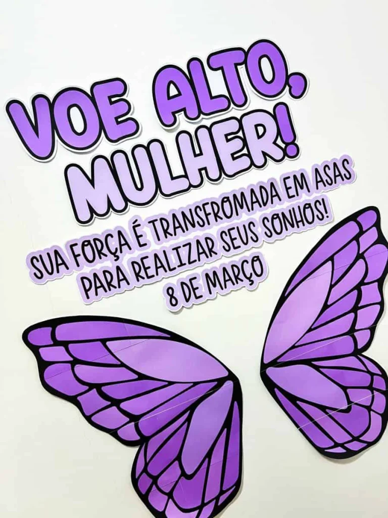 Painel Asas de Borboleta Dia da Mulher — foto 2