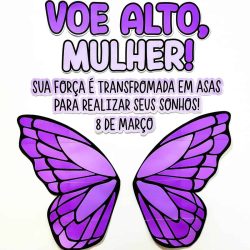 Painel de Fotos Asas de Borboleta - Dia da Mulher - Dia Internacional da Mulher