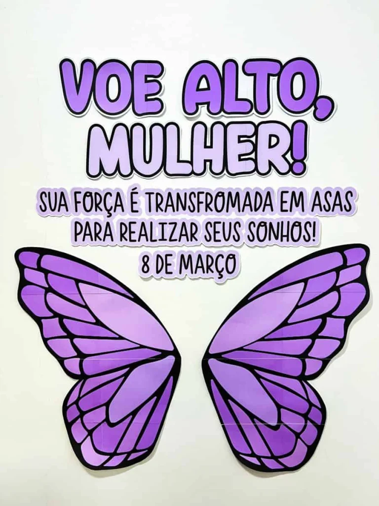 Painel Asas de Borboleta Dia da Mulher — foto 3