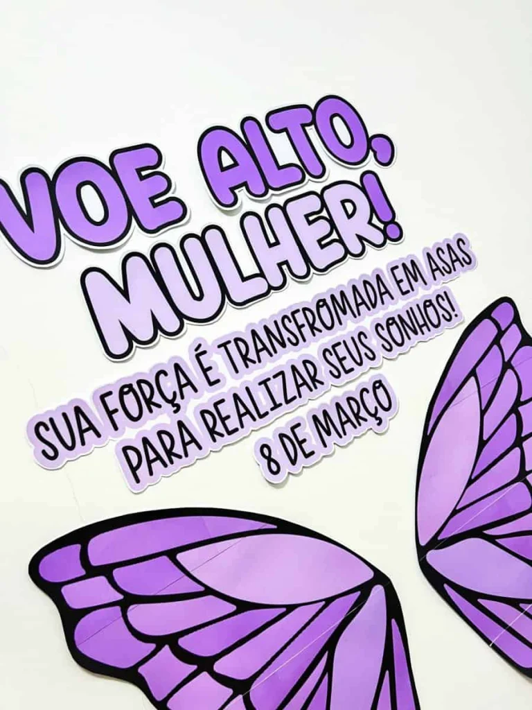 Painel Asas de Borboleta Dia da Mulher — foto 4