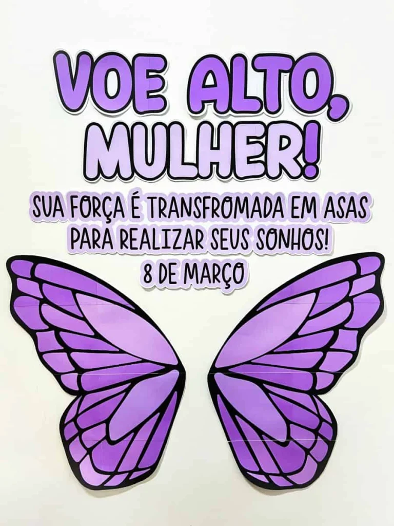 Painel Asas de Borboleta Dia da Mulher — foto 5