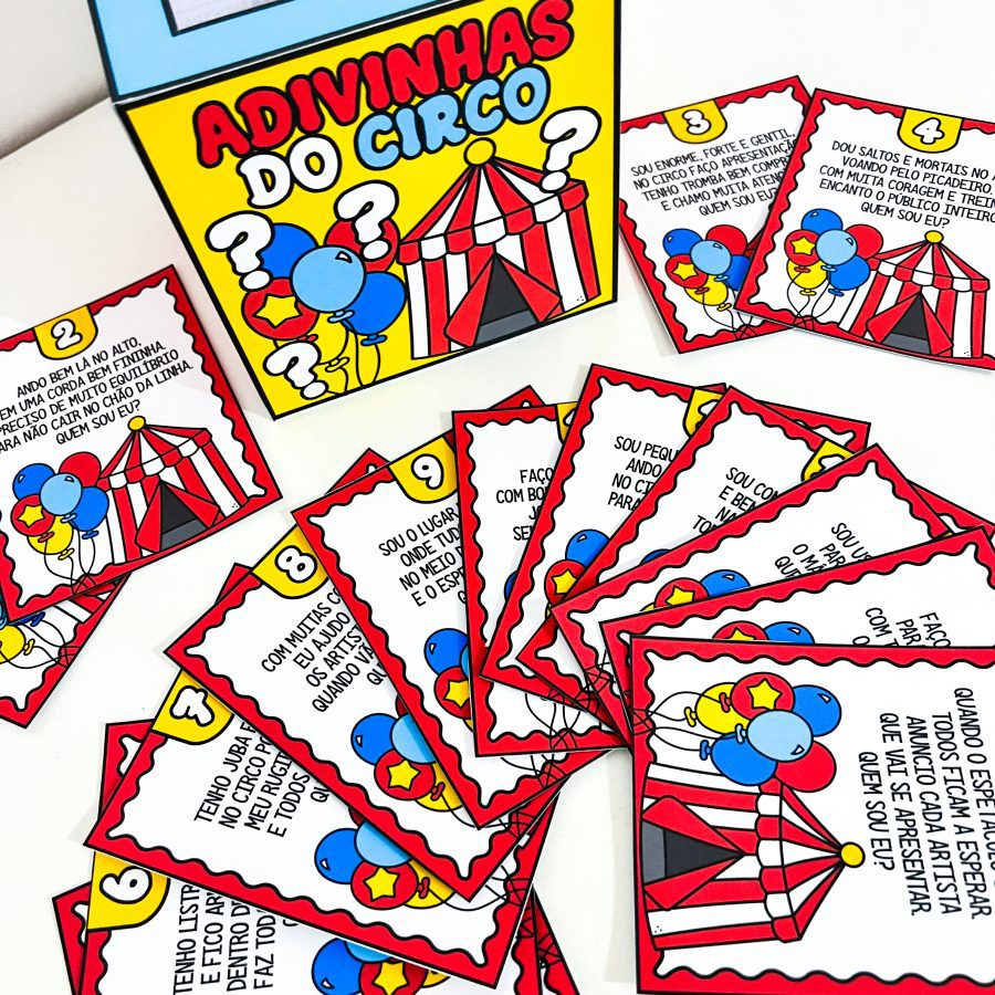 Adivinhas do Circo - Dia do Circo - Pedagogia de Ideias Adivinhas do Circo - Dia do Circo