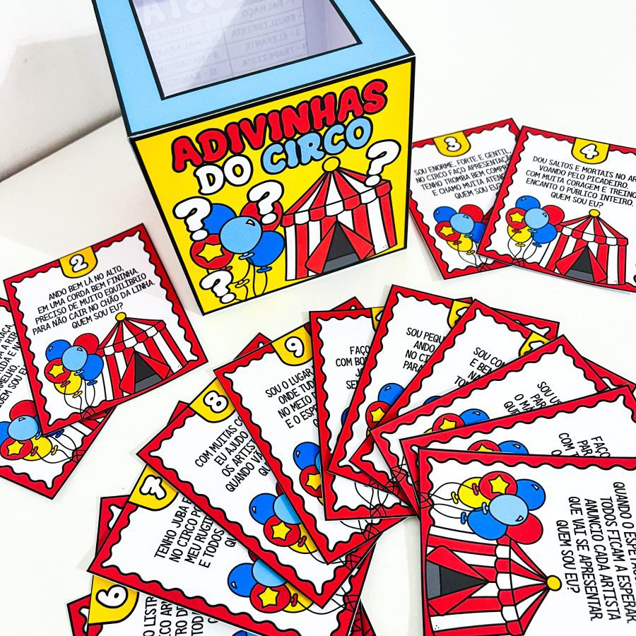 Adivinhas do Circo - Dia do Circo - Pedagogia de Ideias Adivinhas do Circo - Dia do Circo
