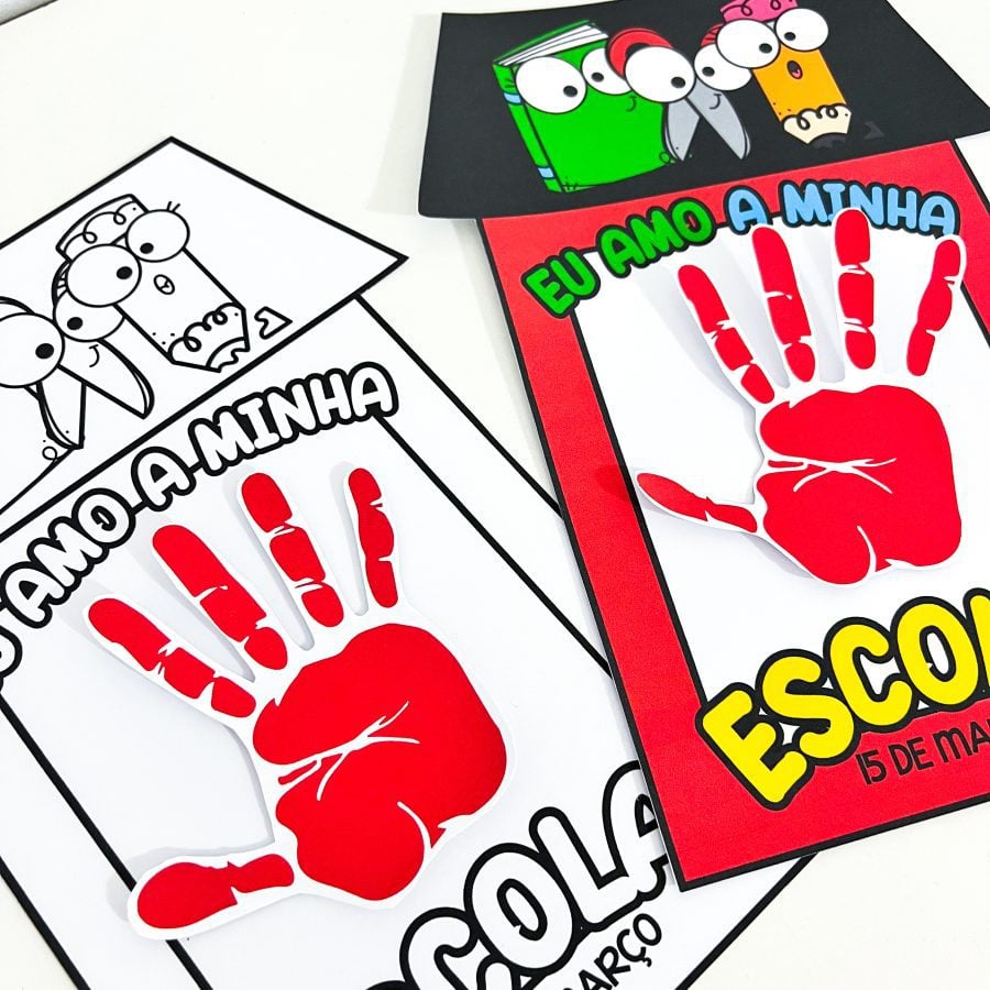 Atividades Dia da Escola Cenário + Mãozinha - Dia da Escola - Pedagogia de Ideias Atividades Dia da Escola Cenário + Mãozinha - Dia da Escola