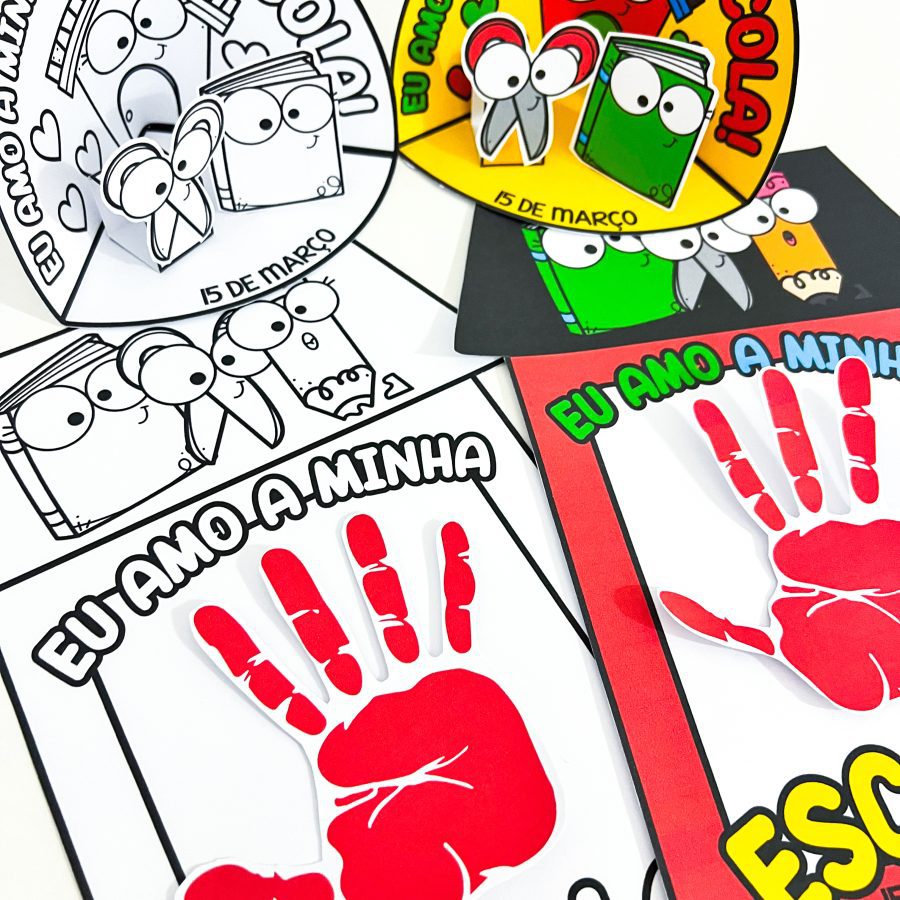 Atividades Dia da Escola Cenário + Mãozinha - Dia da Escola - Pedagogia de Ideias Atividades Dia da Escola Cenário + Mãozinha - Dia da Escola