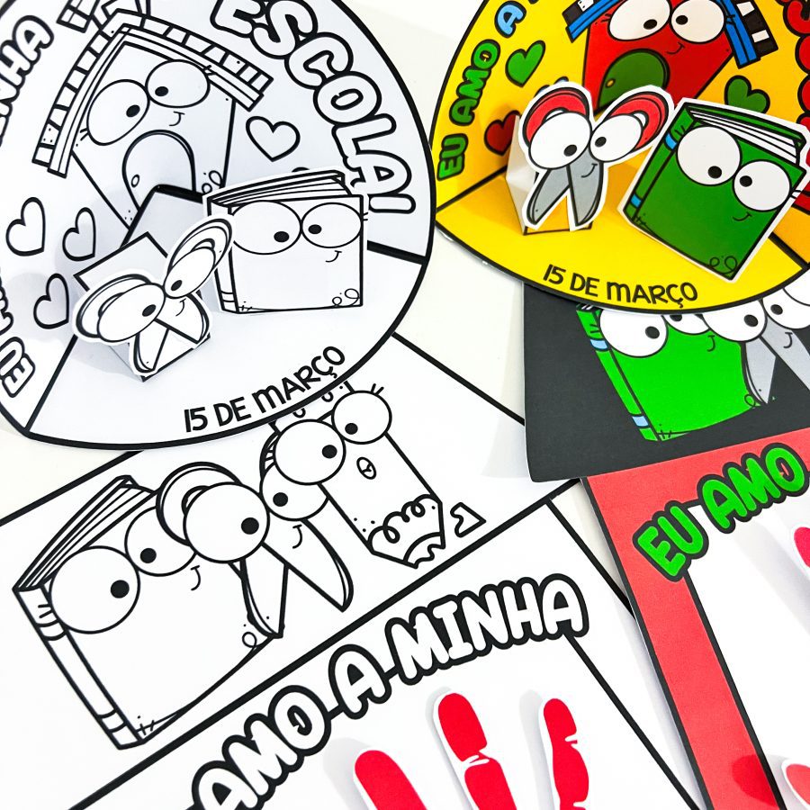 Atividades Dia da Escola Cenário + Mãozinha - Dia da Escola - Pedagogia de Ideias Atividades Dia da Escola Cenário + Mãozinha - Dia da Escola