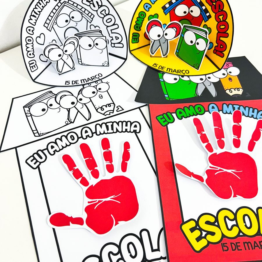 Atividades Dia da Escola Cenário + Mãozinha - Dia da Escola - Pedagogia de Ideias Atividades Dia da Escola Cenário + Mãozinha - Dia da Escola