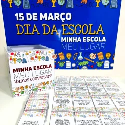 Atividades educativas para o Dia da Escola em 15 de março.