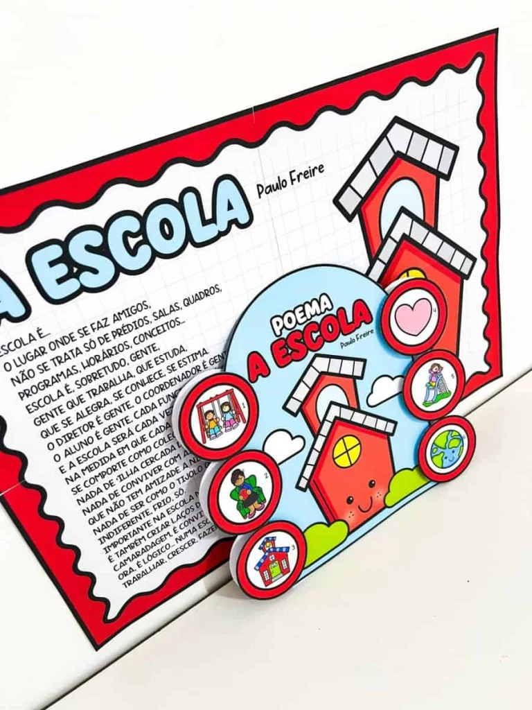 Cartaz e Luva Poema A Escola — foto 7