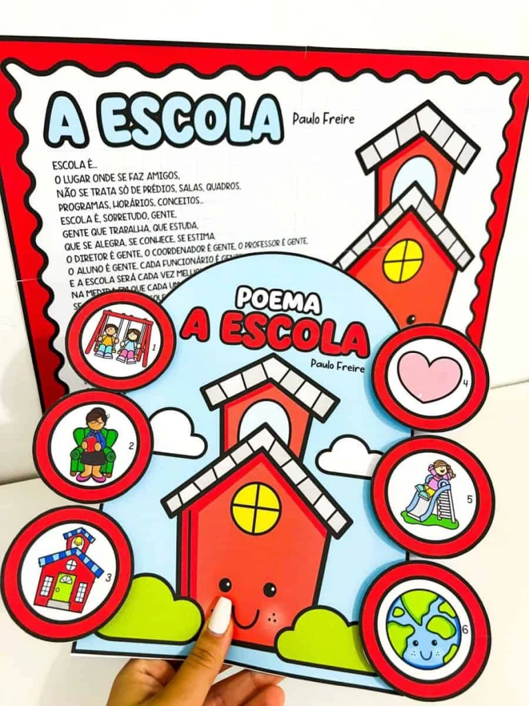 Cartaz e Luva Poema A Escola — foto 6