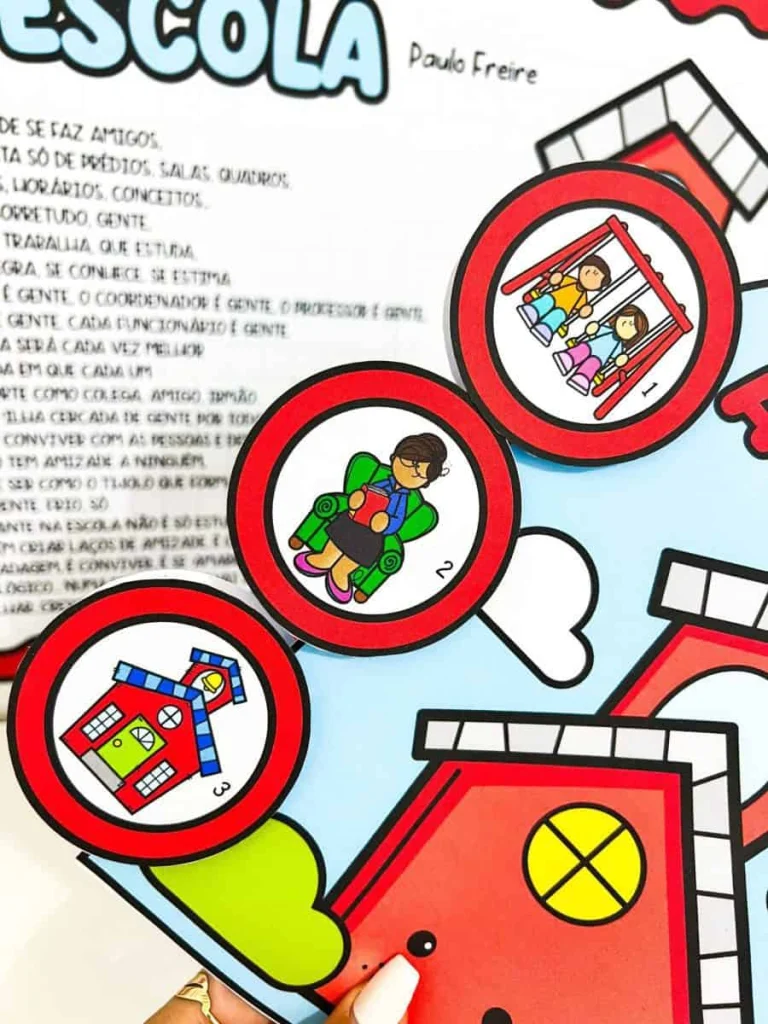 Cartaz e Luva Poema A Escola — foto 5