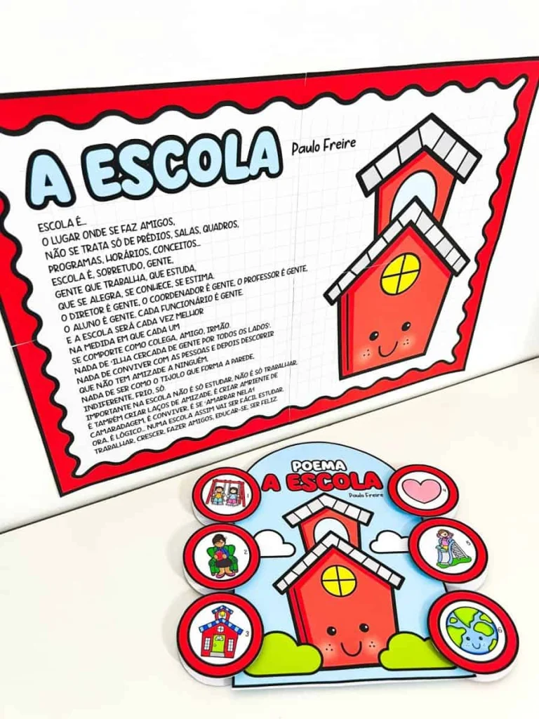 Cartaz e Luva Poema A Escola — foto 3