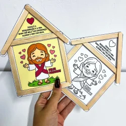 Atividades de Páscoa de Jesus para crianças com desenhos e mensagens.
