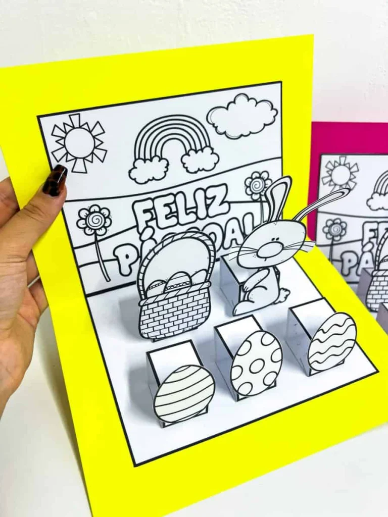 Cenário de Páscoa para Colorir — foto 1
