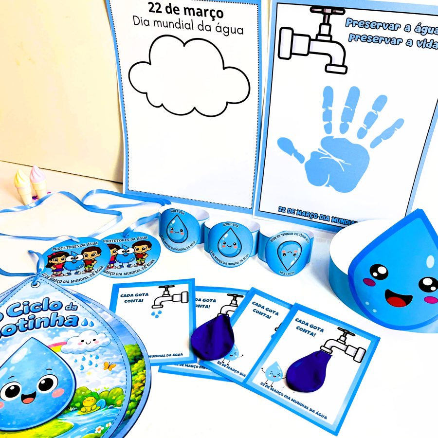 Kit Dia da Água - Preservar é Vida - Dia da Água - Pedagogia de Ideias Kit Dia da Água - Preservar é Vida - Dia da Água