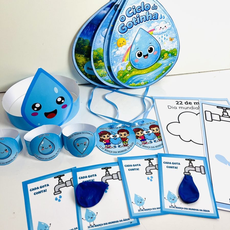 Kit Dia da Água - Preservar é Vida - Dia da Água - Pedagogia de Ideias Kit Dia da Água - Preservar é Vida - Dia da Água