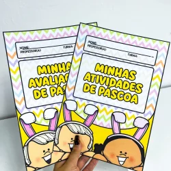 Atividades de Páscoa para crianças com desenhos e avaliações.