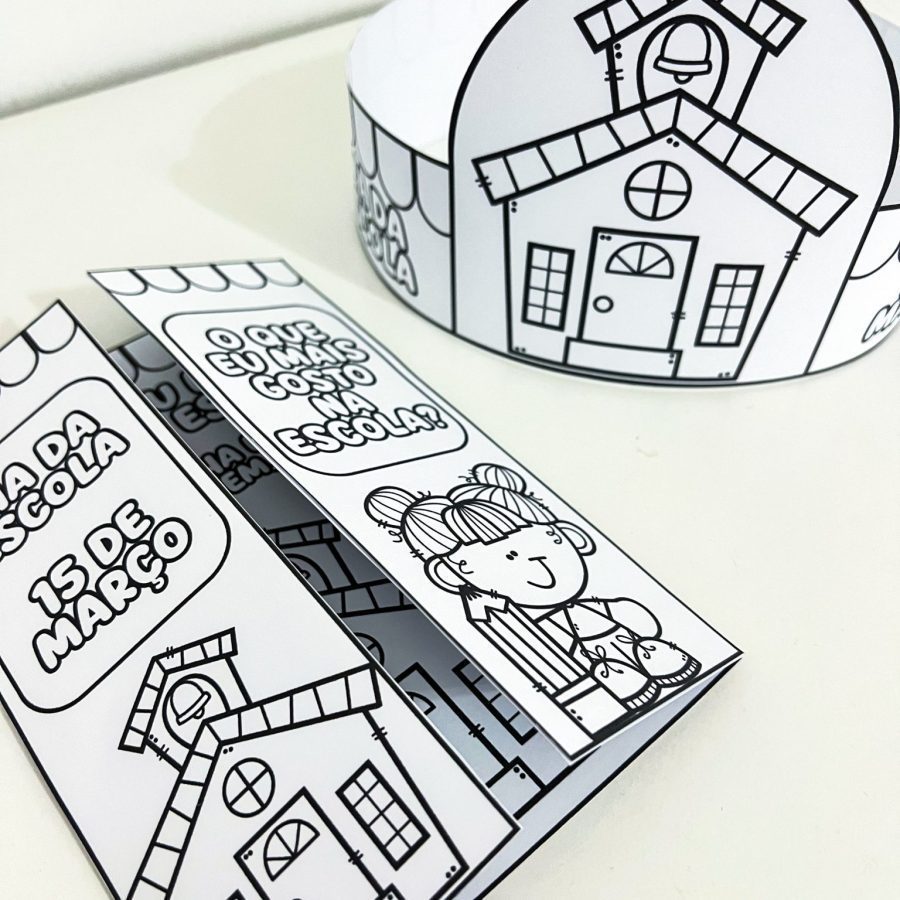 Lapbook e Coroa - Dia da Escola - Dia da Escola - Pedagogia de Ideias Lapbook e Coroa - Dia da Escola - Dia da Escola