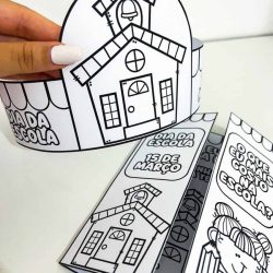 Lapbook e Coroa - Dia da Escola - Dia da Escola