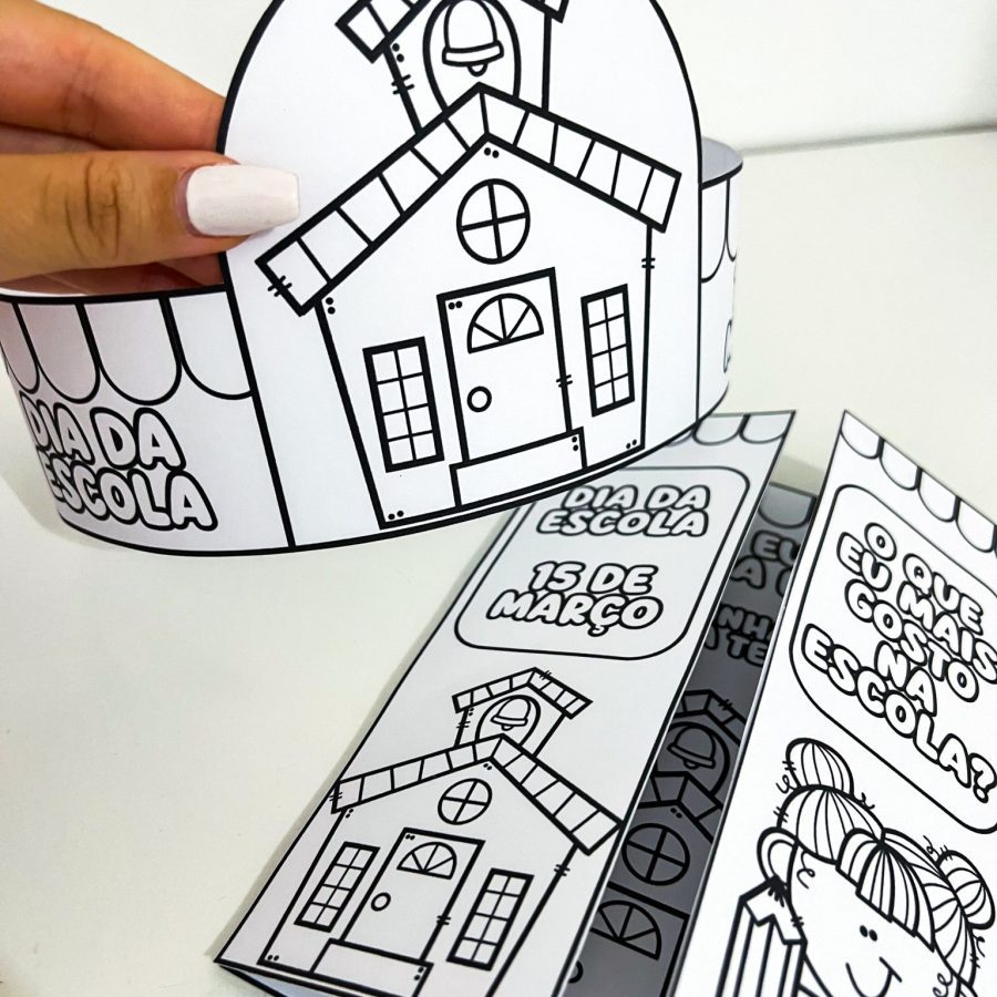 Lapbook e Coroa - Dia da Escola - Dia da Escola - Pedagogia de Ideias Lapbook e Coroa - Dia da Escola - Dia da Escola