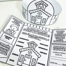 Lapbook e Coroa - Dia da Escola - Dia da Escola