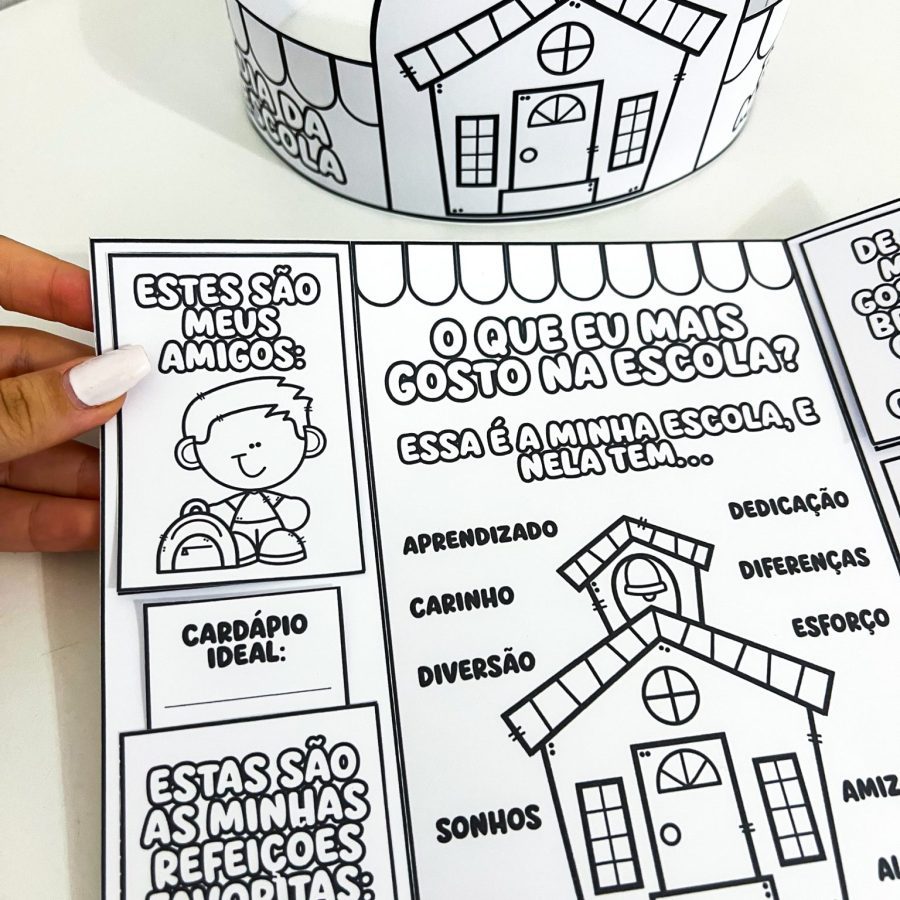 Lapbook e Coroa - Dia da Escola - Dia da Escola - Pedagogia de Ideias Lapbook e Coroa - Dia da Escola - Dia da Escola