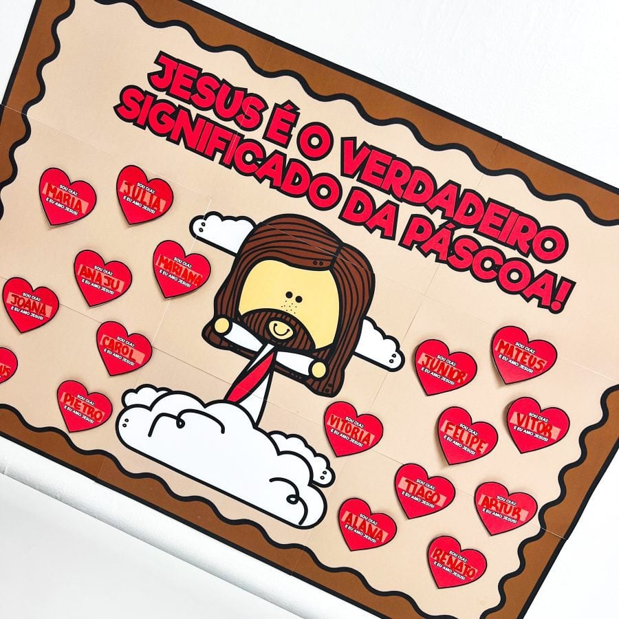 Painel Colaborativo - Páscoa Cristã - Páscoa - Pedagogia de Ideias Painel Colaborativo - Páscoa Cristã - Páscoa
