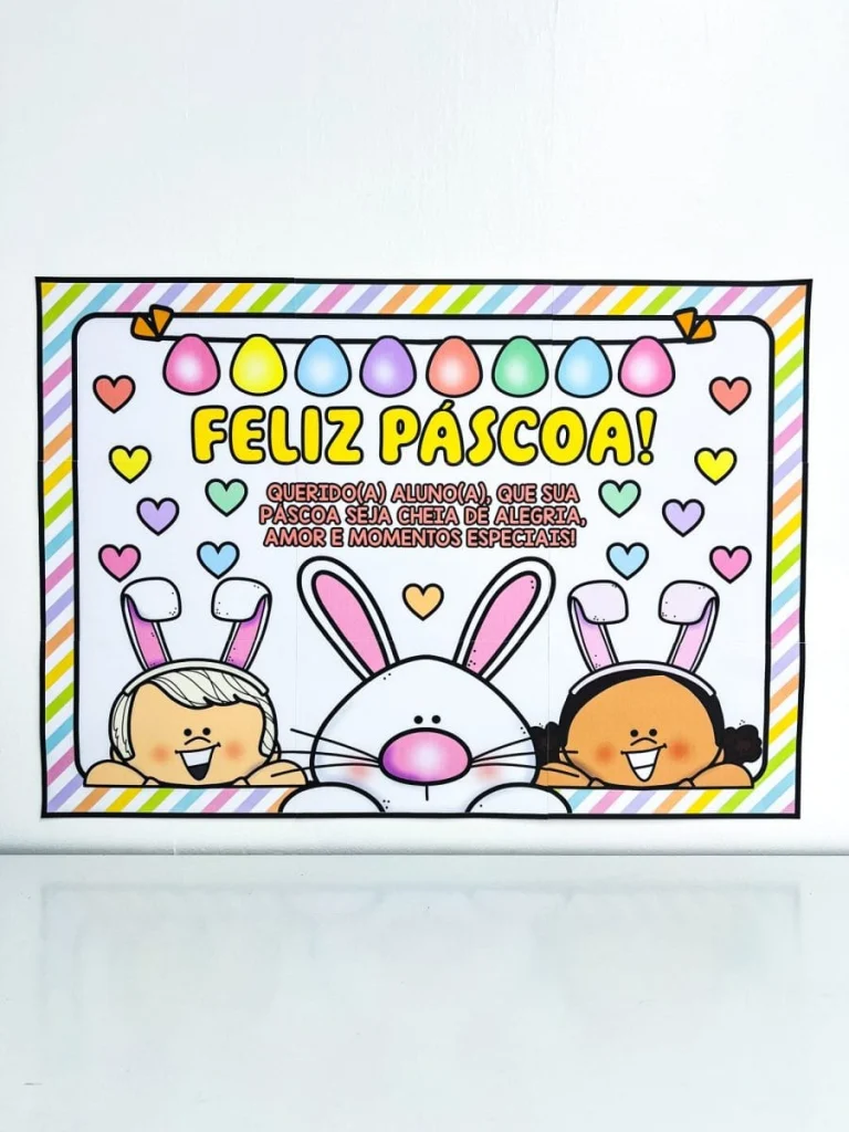Painel Feliz Páscoa em Dois Tamanhos — foto 1