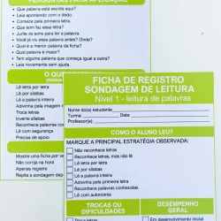 Atividades de leitura de palavras para alunos do ensino fundamental.