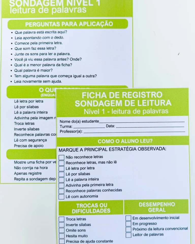 Sondagem de Língua Portuguesa por Níveis — foto 3