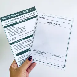 Ficha de sondagem de matemática para avaliação escolar.