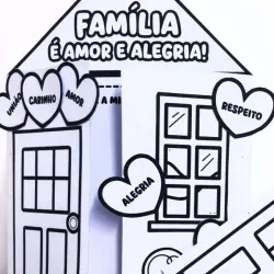Atividade educativa sobre valores familiares para o Dia da Família.