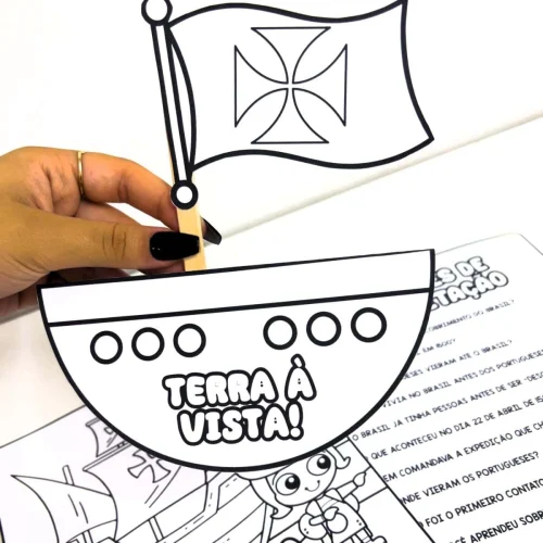 Atividades educativas sobre o descobrimento do Brasil para crianças.