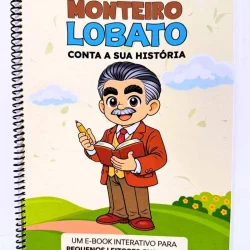 Capa do e-book interativo sobre Monteiro Lobato para crianças.