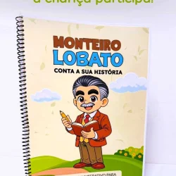 Capa do e-book interativo de Monteiro Lobato para crianças curiosas.