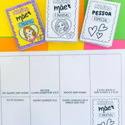 Cartões de homenagem para o Dia das Mães com desenhos e mensagens especiais.