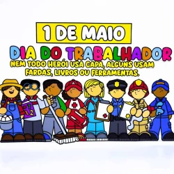 Ilustração de trabalhadores de diferentes profissões para o Dia do Trabalhador.