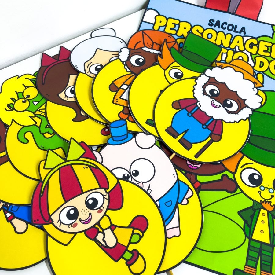 Sacola Personagens do Sítio do Picapau Amarelo - Dia Nacional do Livro Infantil - Pedagogia de Ideias Sacola Personagens do Sítio do Picapau Amarelo - Dia Nacional do Livro Infantil