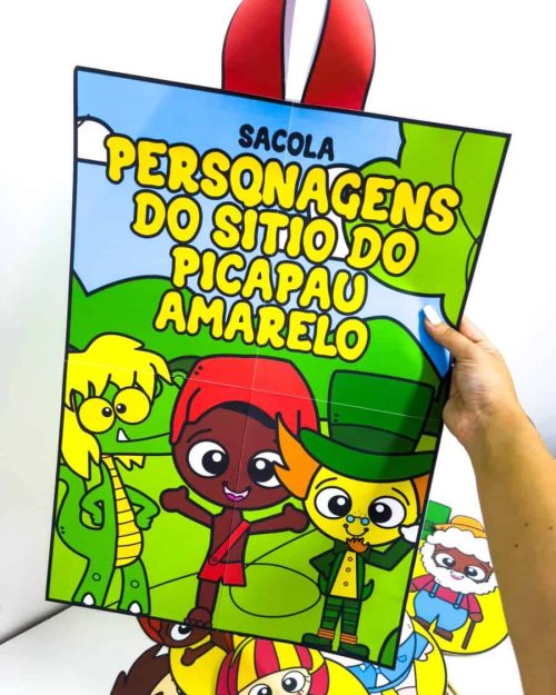 Sacola Personagens do Sítio do Picapau Amarelo - Dia Nacional do Livro Infantil
