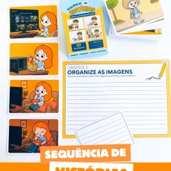 Material didático para ensinar sequência de histórias na educação infantil.
