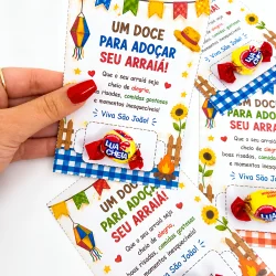 Cartão Junino Lembrancinha - Festa Junina