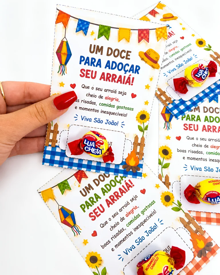 Cartão Junino Lembrancinha com Doce — foto 2
