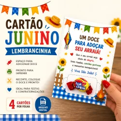 Cartão Junino Lembrancinha - Festa Junina