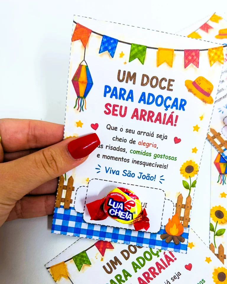 Cartão Junino Lembrancinha com Doce — foto 4